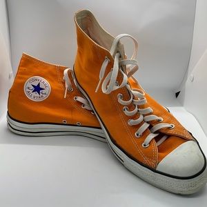 Men’s size 12 Converse All-star high tops in Orange!